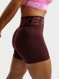 Nike Pro Sculpt 8cm Burgundy Biker Shorts For Women