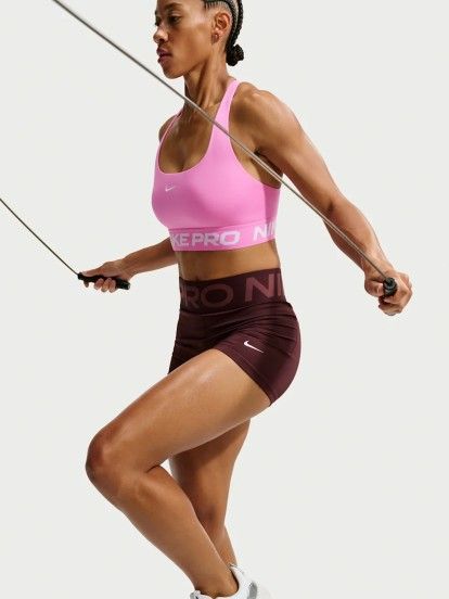 Nike Pro Sculpt 8cm Burgundy Biker Shorts For Women