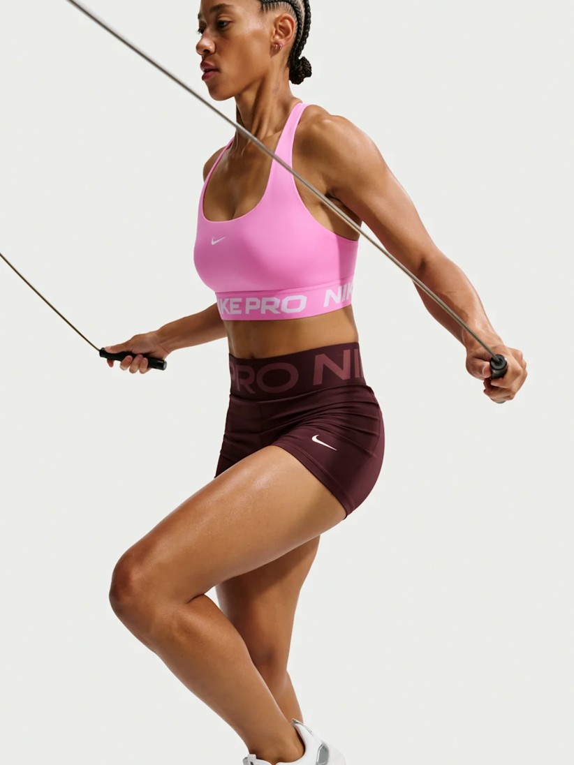 Nike Pro Sculpt 8cm Burgundy Biker Shorts For Women