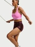 Nike Pro Sculpt 8cm Burgundy Biker Shorts For Women