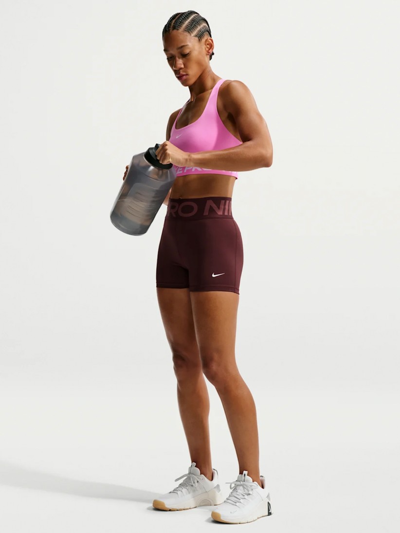 Nike Pro Sculpt 8cm Burgundy Biker Shorts For Women