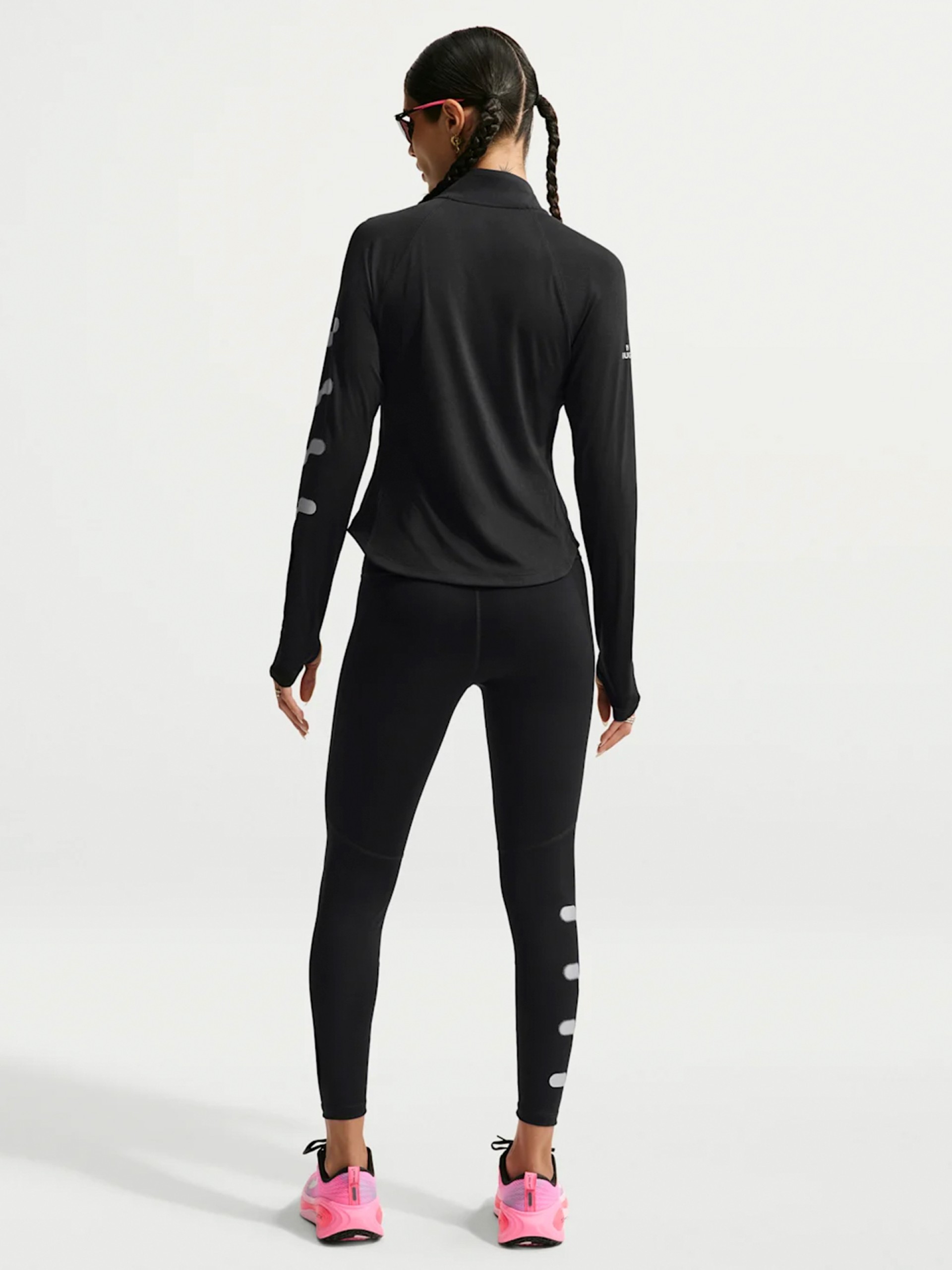 Camisola com Fecho de Running Nike Tempo Flash Dri-FIT Preta Para Mulher