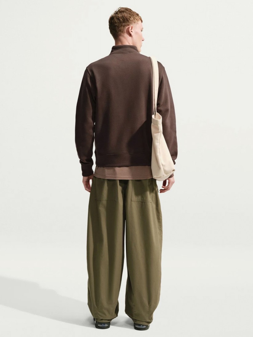 Nike Sportswear Club Fleece Brown Zip Sweater For Men