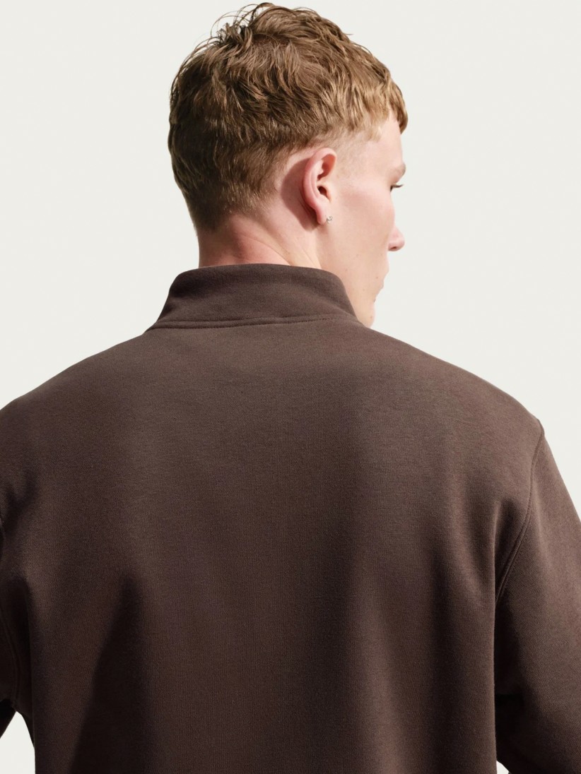 Nike Sportswear Club Fleece Brown Zip Sweater For Men