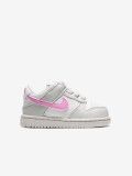 Sapatilhas Nike Dunk Low Cinzentas, Brancas e Rosa Para Beb�