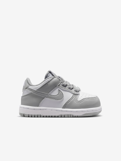 Sapatilhas Nike Dunk Low Cinzentas e Brancas Para Beb�